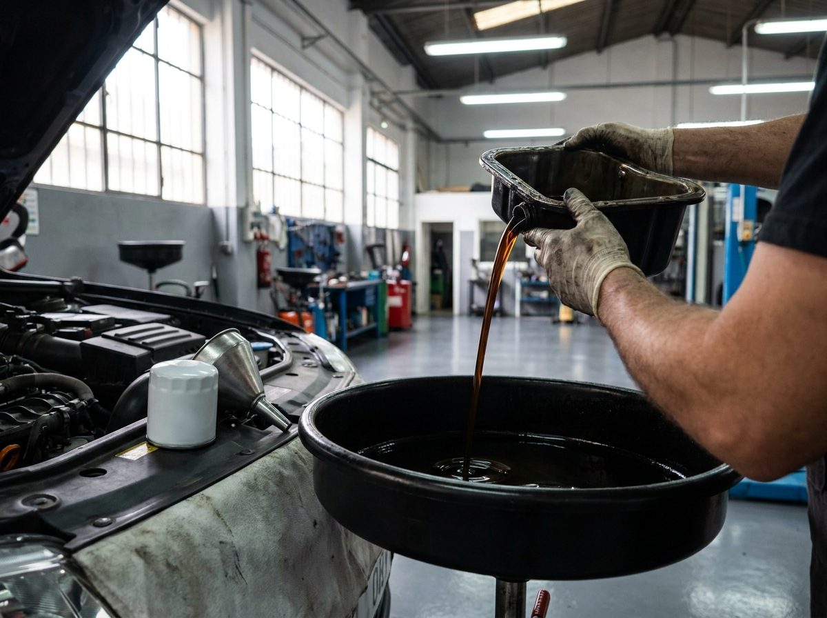 Cambio de aceite del motor con filtro nuevo